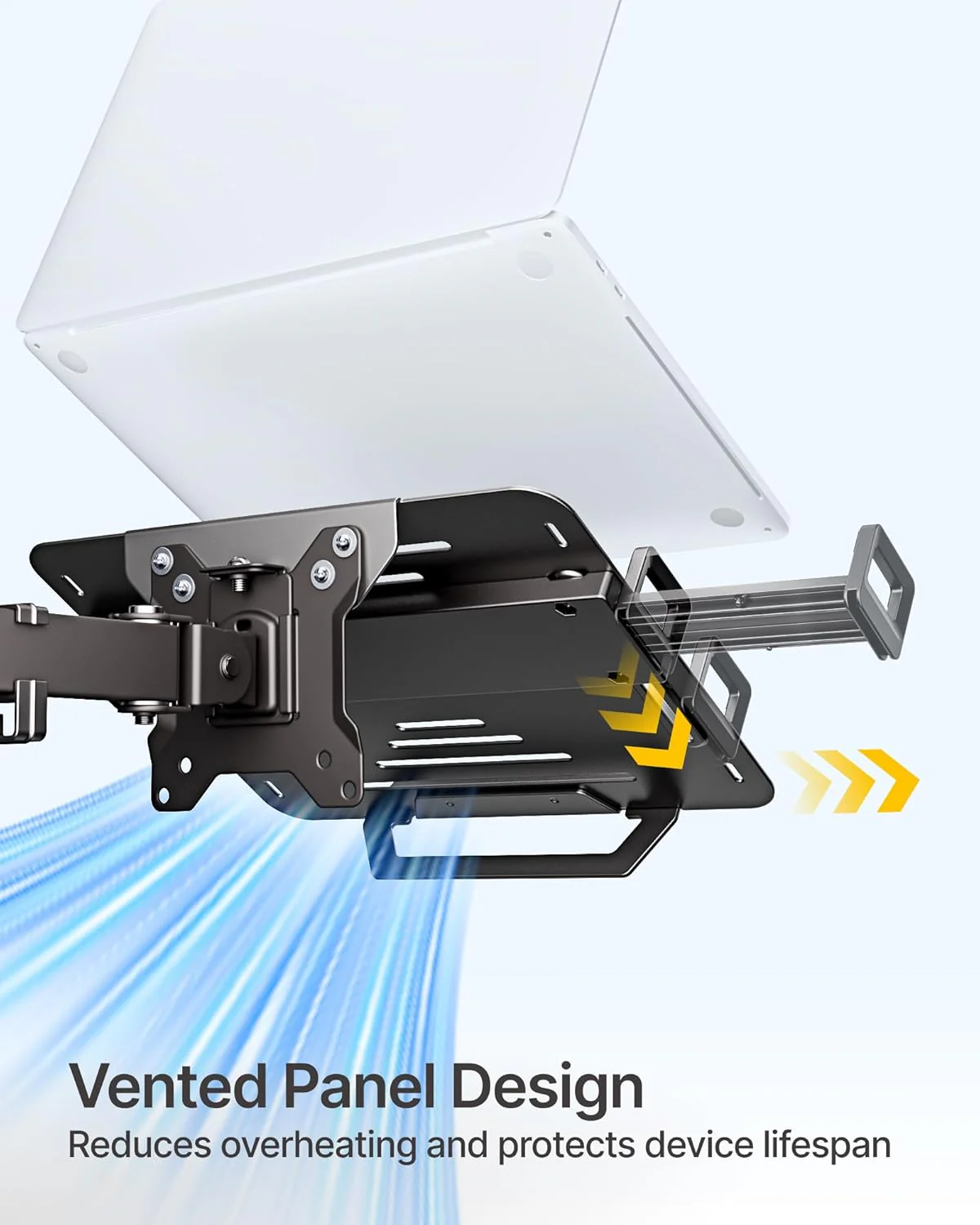 Adjustable Laptop Tray for Monitor Arm & Stand | MA1000BK-LT - Image 6