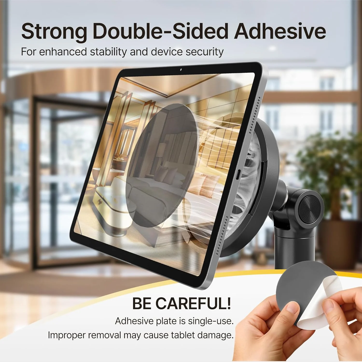 Anti-Theft Tablet Floor Stand | HW1291FBK - Image 5