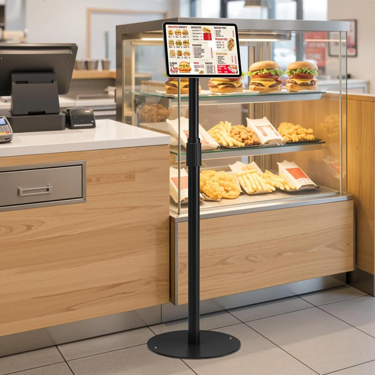 Anti-Theft Tablet Floor Stand | HW1291FBK - Image 7