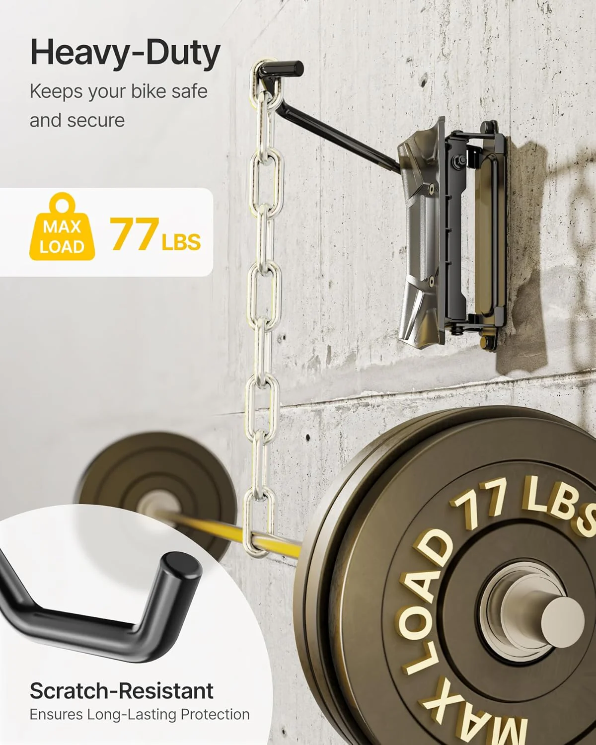 Swivel Bike Wall Mount For Max 4.5" Width Tire | VA1012BK-2 - Image 4