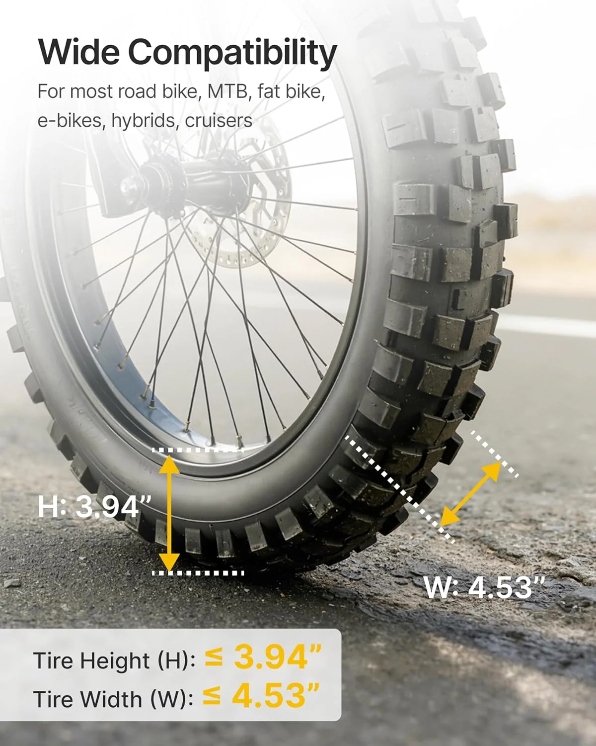 Swivel Bike Wall Mount For Max 4.5" Width Tire | VA1012BK-2 - Image 7
