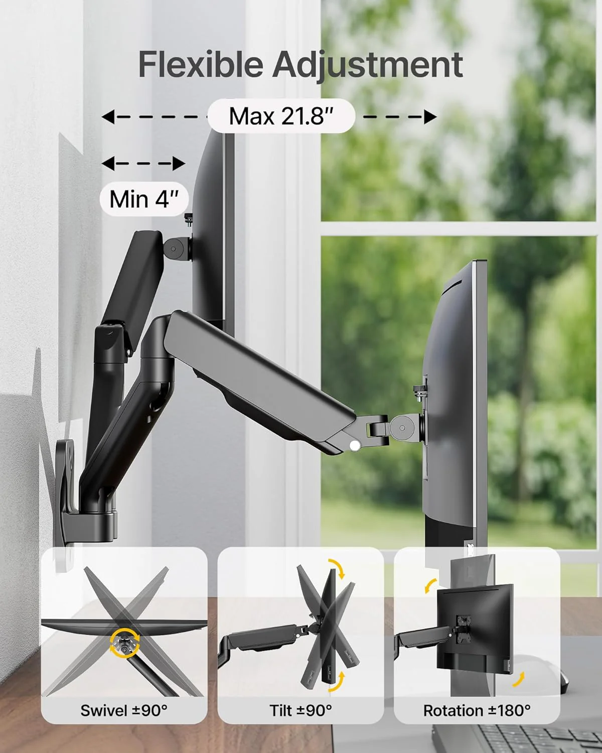 Dual Monitor Wall Mount for 17"-32" Screens | MA1002WBK-D - Image 3