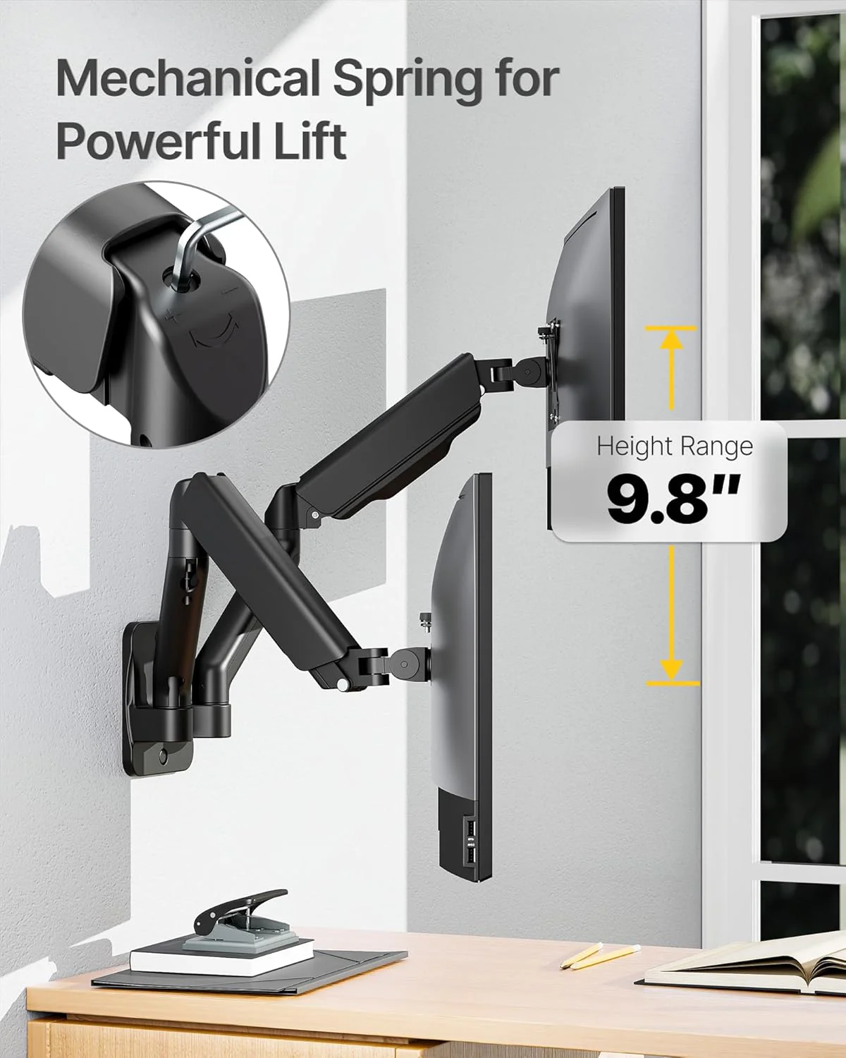 Dual Monitor Wall Mount for 17"-32" Screens | MA1002WBK-D - Image 5