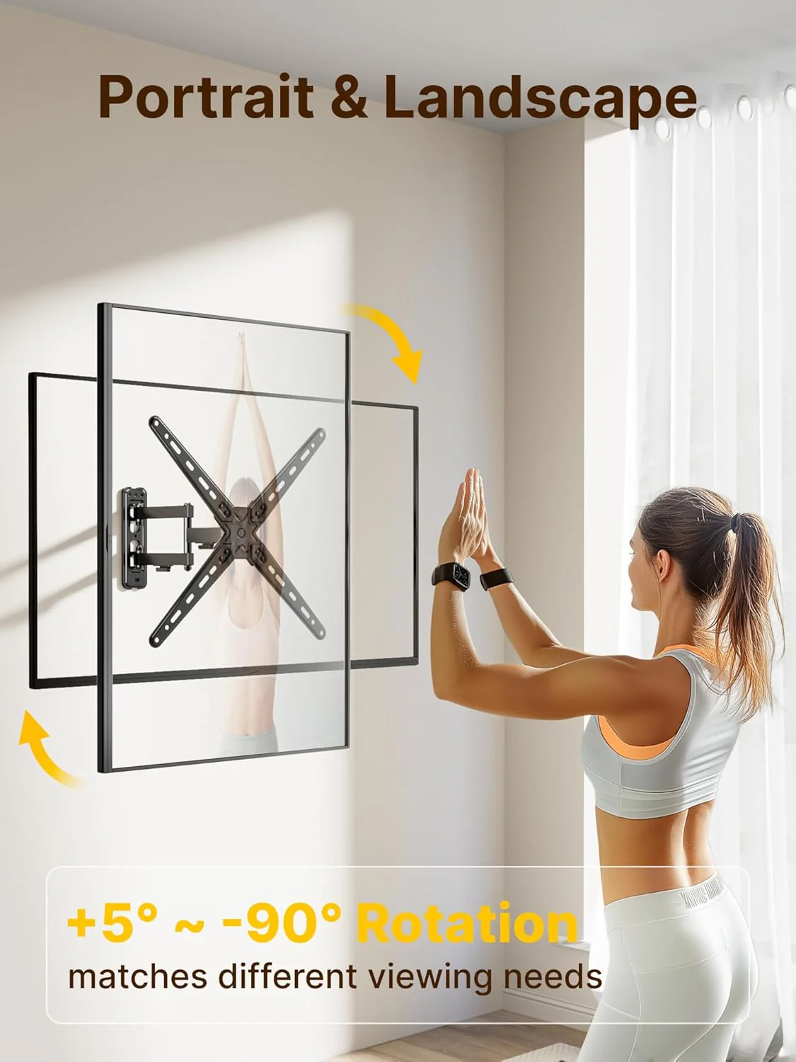 Full Motion TV Wall Mount for 13"-55" TVs | HW1240BK - Image 3