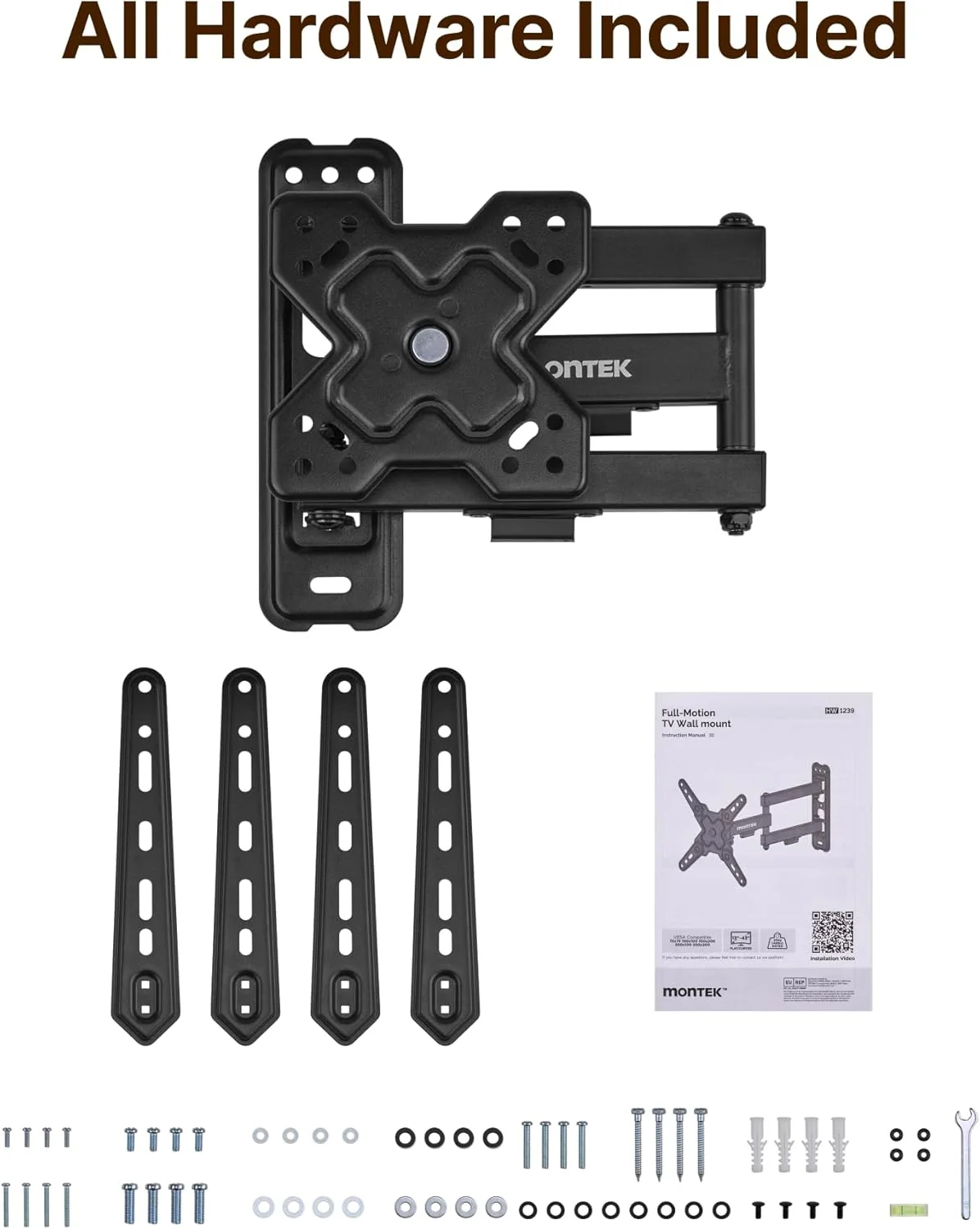 Full Motion TV Wall Mount for 13"-55" TVs | HW1240BK - Image 9