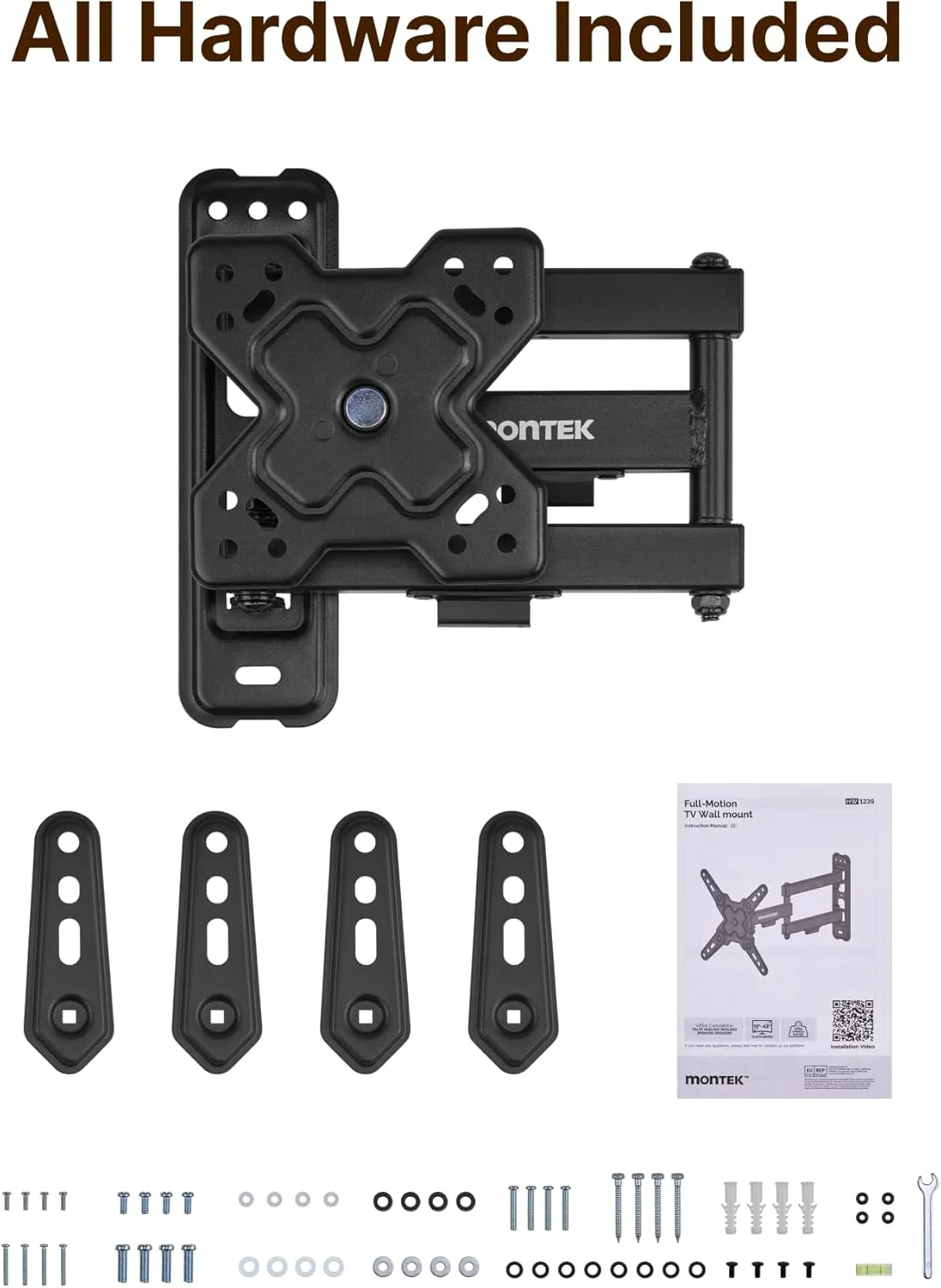 Full Motion TV Wall Mount for 13“-43” TVs |  HW1239BK - Image 9