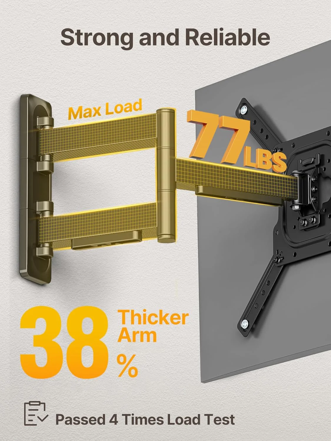 Full Motion TV Wall Mount for 23"–65" TVs | HW1241BK - Image 3