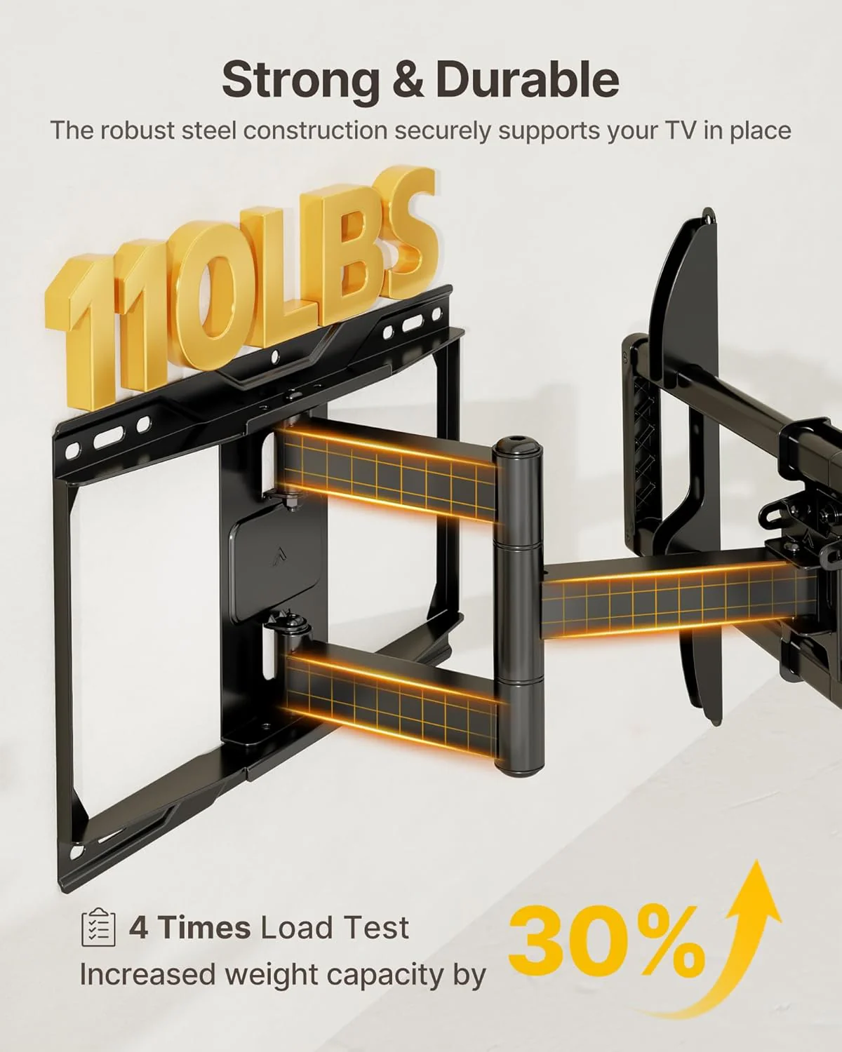 Full Motion TV Wall Mount for 37"-84" TVs | HW1272BK - Image 3