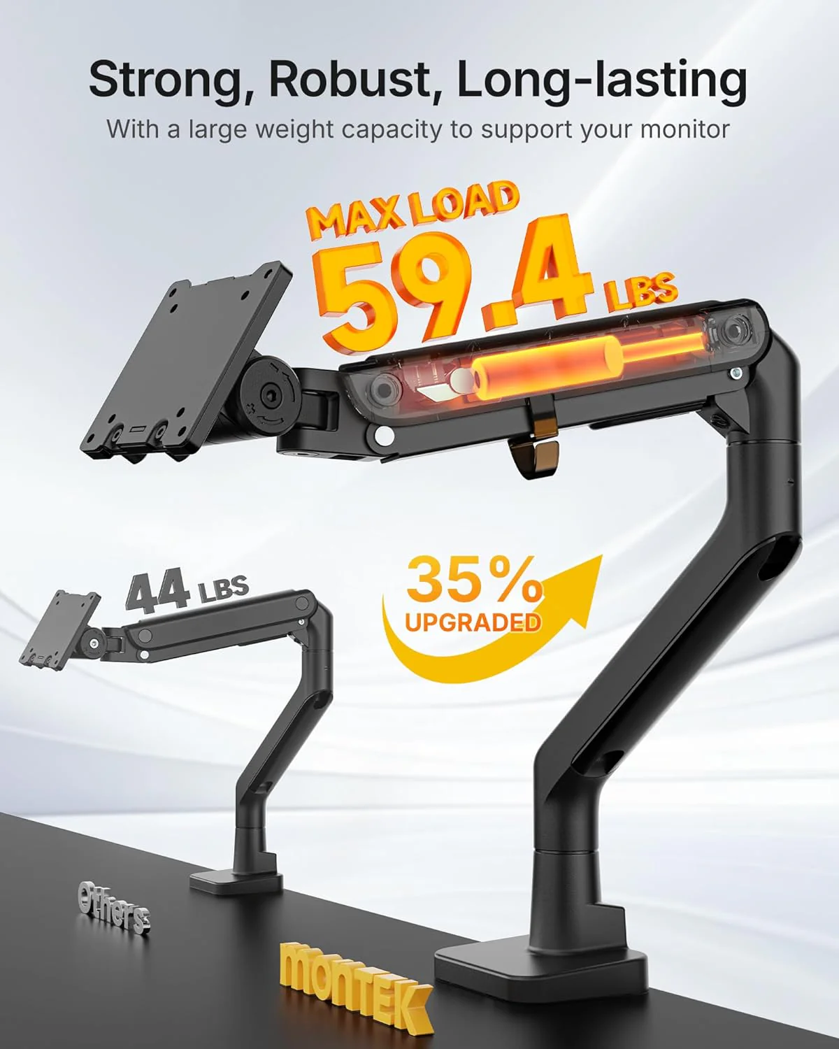 Heavy-Duty Monitor Arm for 17-57" Screens | MA1001BK - Image 3