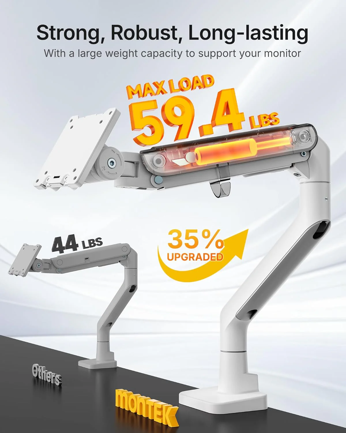 Heavy-Duty Monitor Arm for 17-57" Screens | MA1001WH - Image 3
