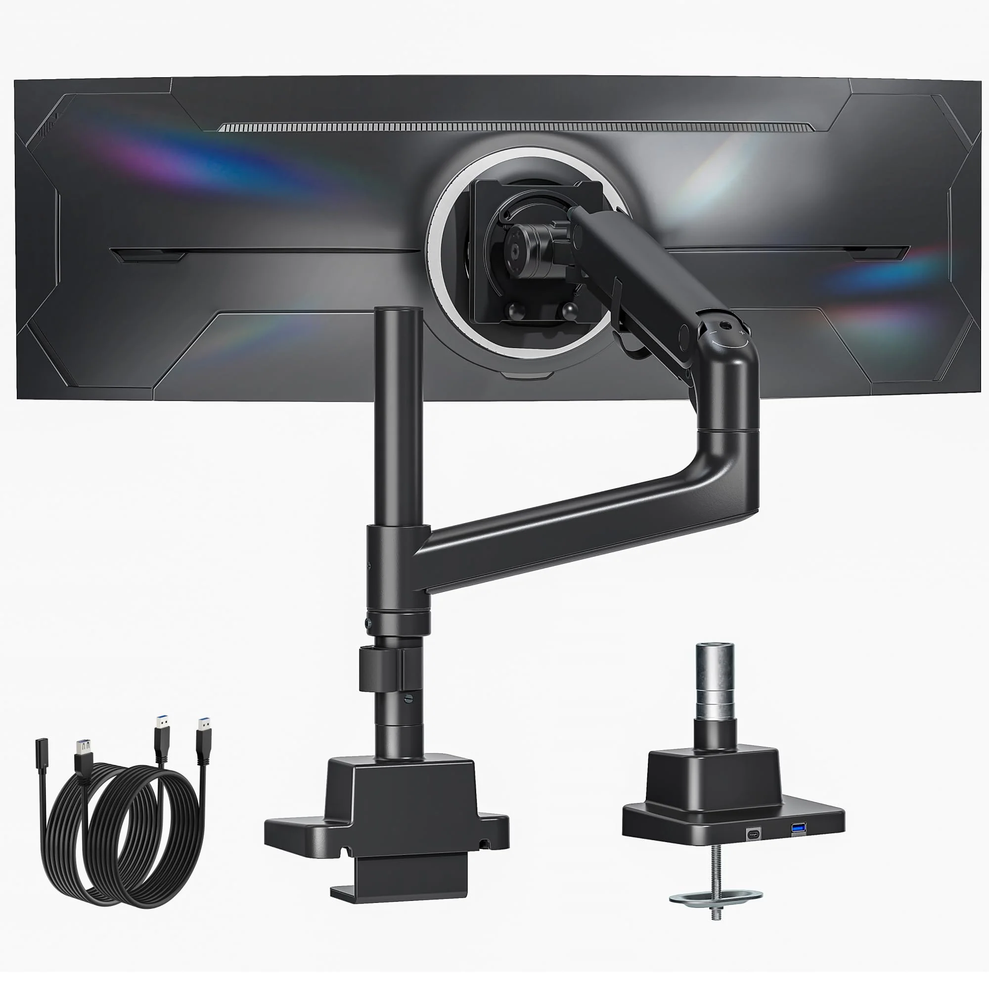 Heavy-Duty Single Monitor Arm for 17"-57" Screens | MA1001UCPWH - Image 11