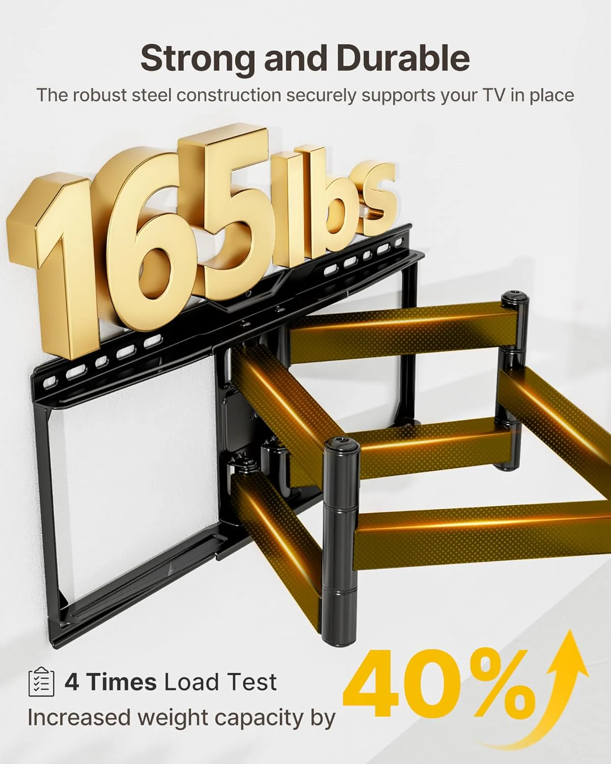 Heavy Duty TV Wall Mount for 37"-90" TVs | HW1269BK - Image 3