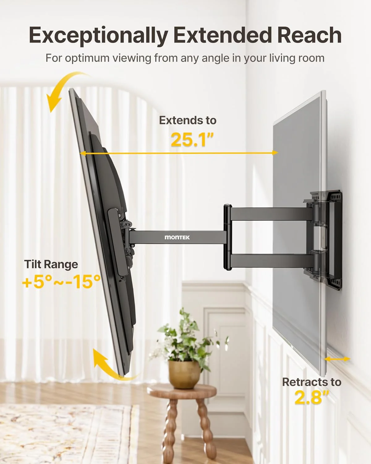 Heavy Duty TV Wall Mount for 50"-100" TV | HW1270BK - Image 5