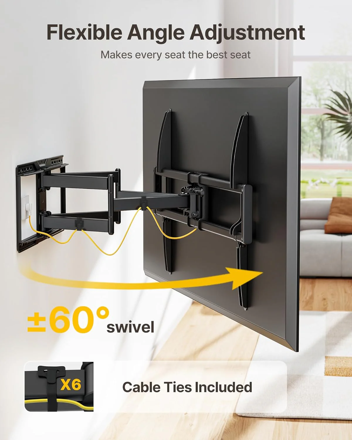 Heavy Duty TV Wall Mount for 50"-100" TV | HW1270BK - Image 6