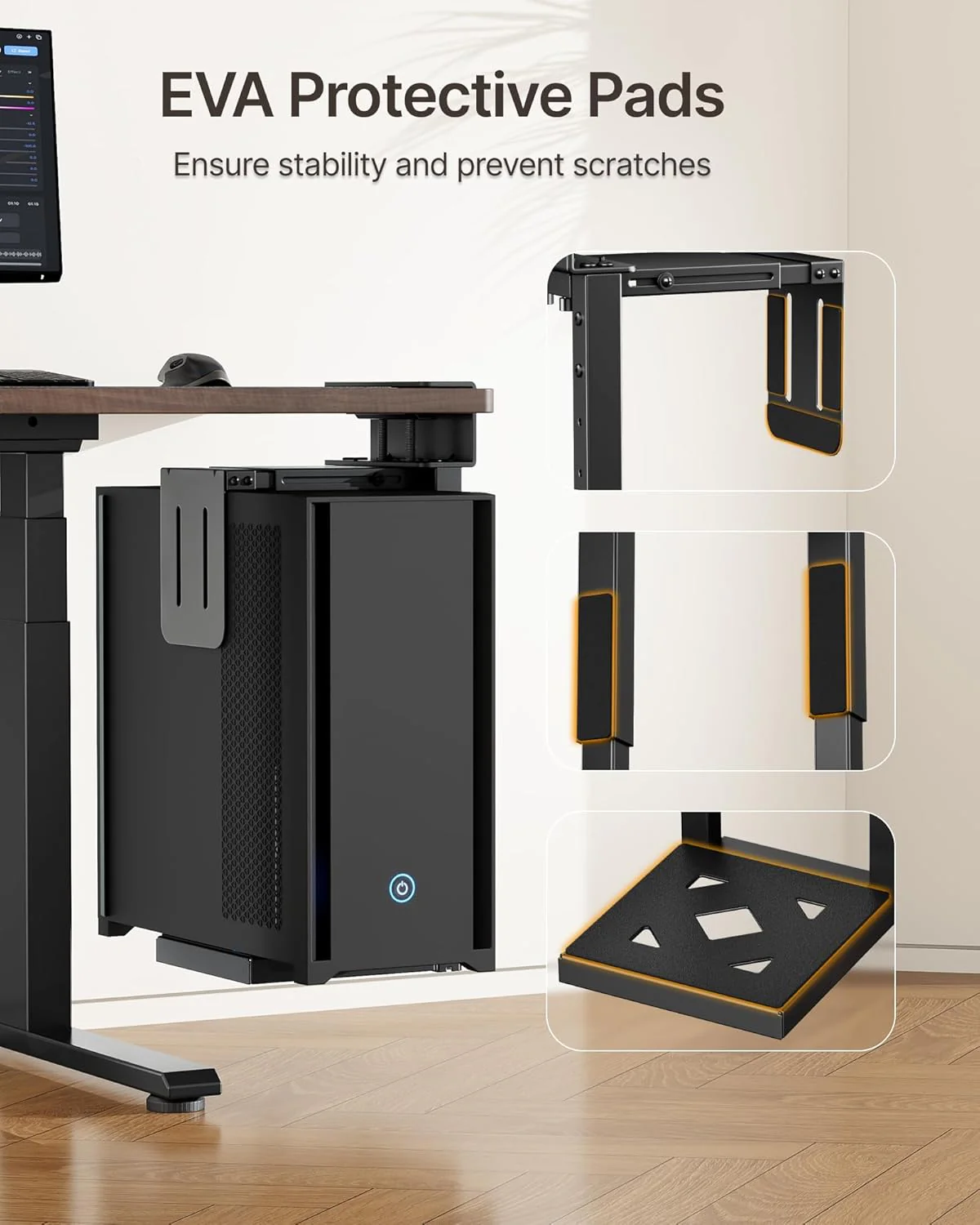 Heavy-Duty Under Desk PC Mount | HW1286BK - Image 5