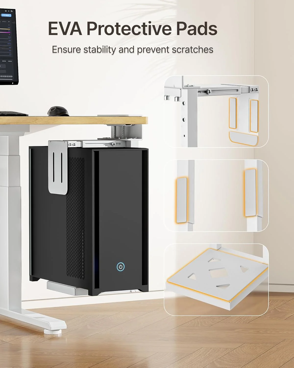 Heavy-Duty Under Desk PC Mount | HW1286WH - Image 5