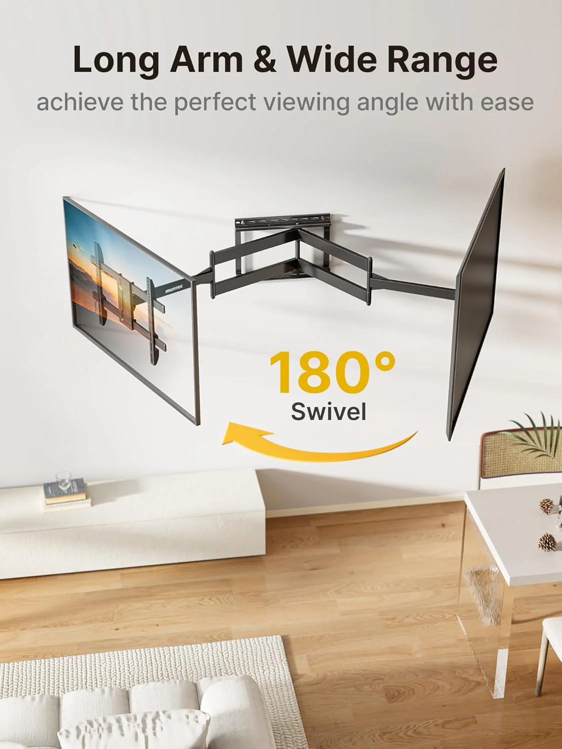 Long Arm TV Wall Mount for 43"-80" TVs | HW1258BK - Image 4
