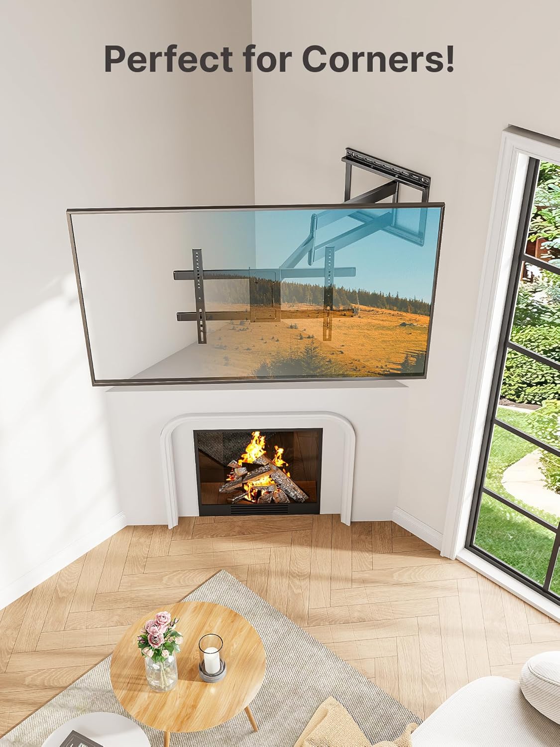 Long Arm TV Wall Mount for 43"-80" TVs | HW1258BK - Image 7