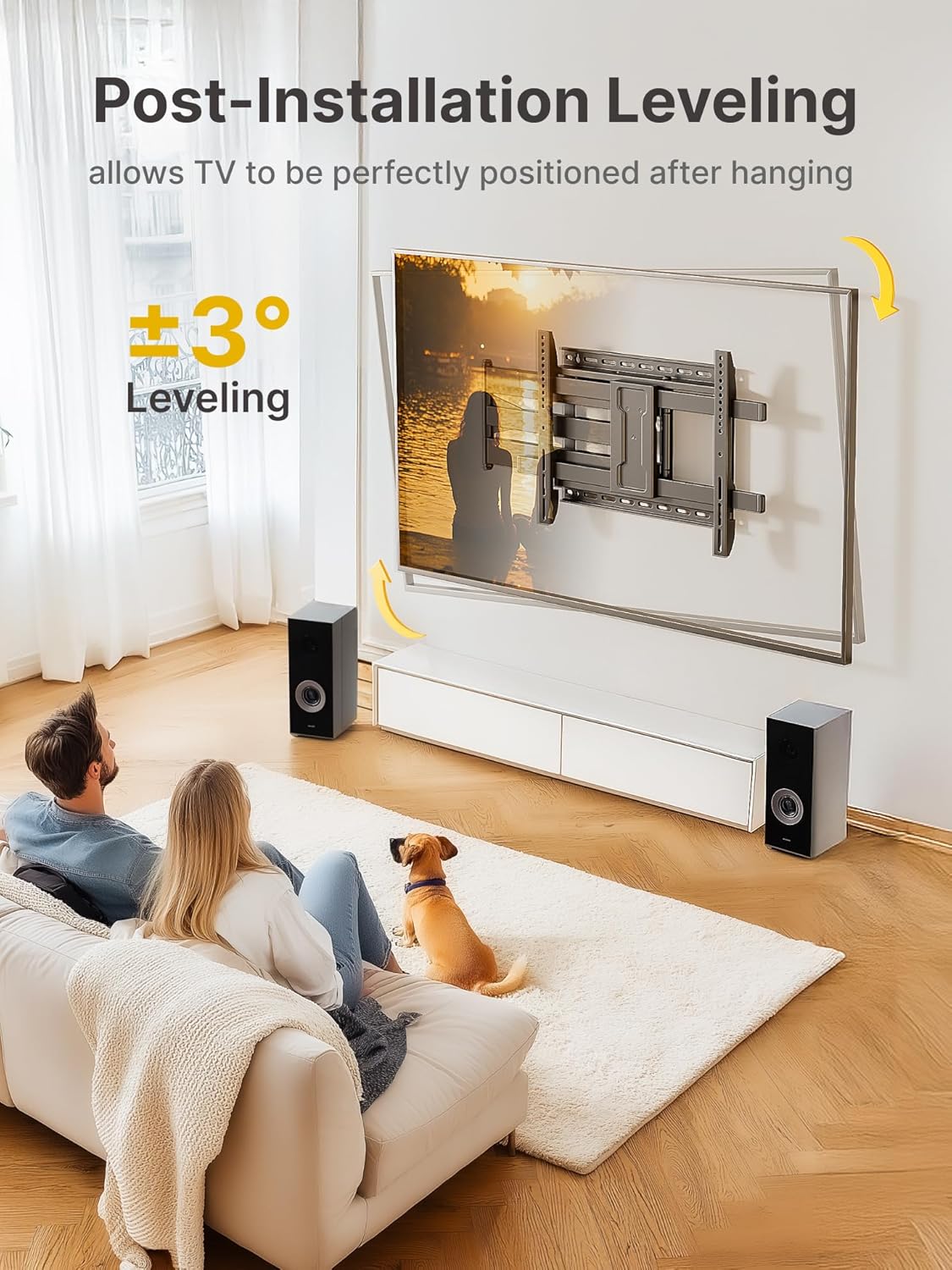 Long Arm TV Wall Mount for 43"-80" TVs | HW1258BK - Image 8