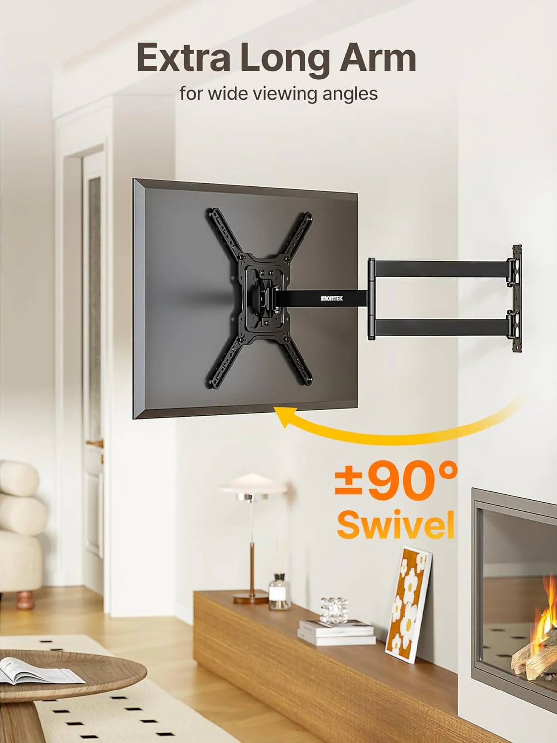 Long Arm TV Wall Mount for Most 23"-65" TVs | HW1256BK - Image 5