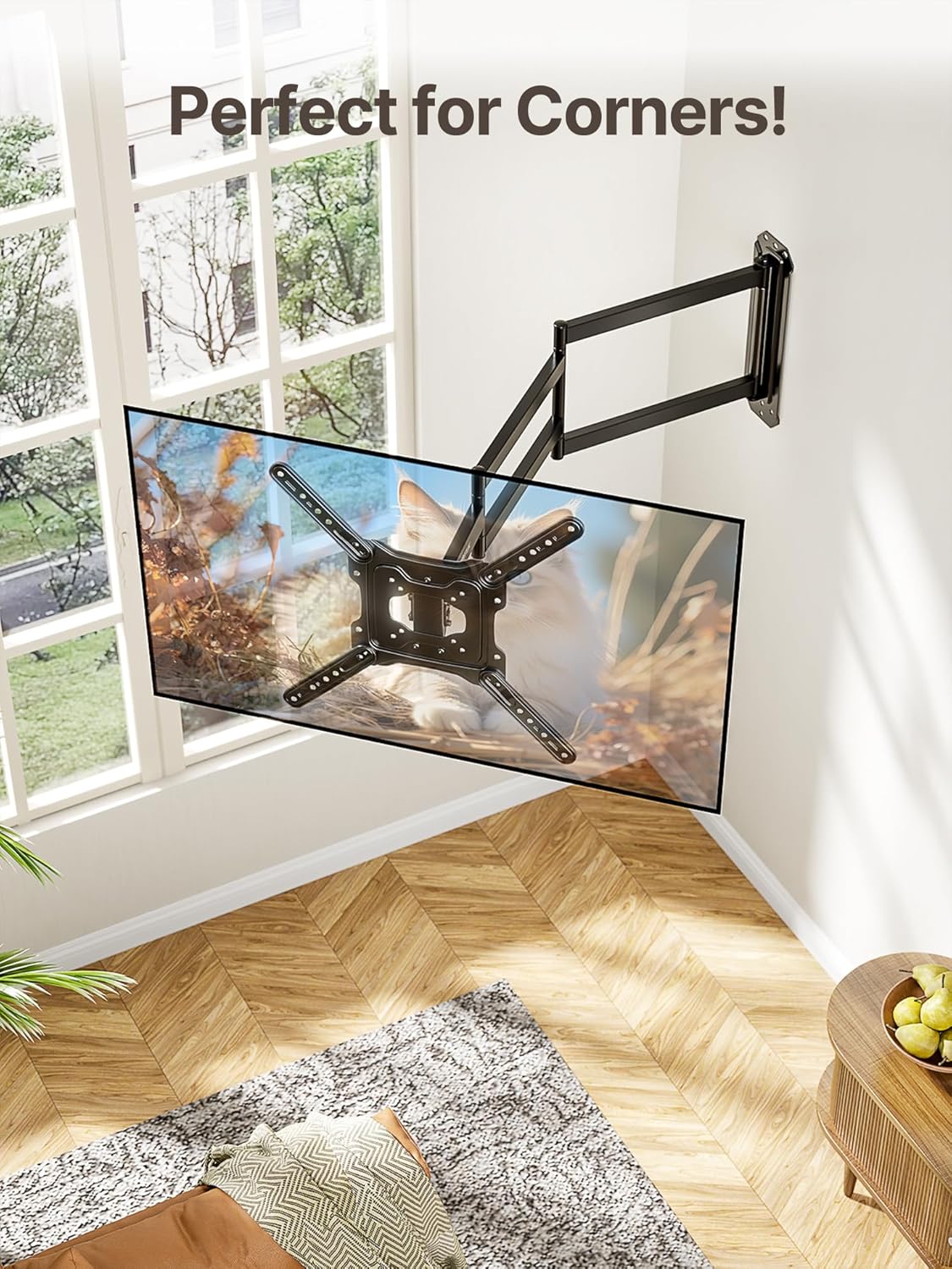Long Arm TV Wall Mount for Most 23"-65" TVs | HW1257BK - Image 6