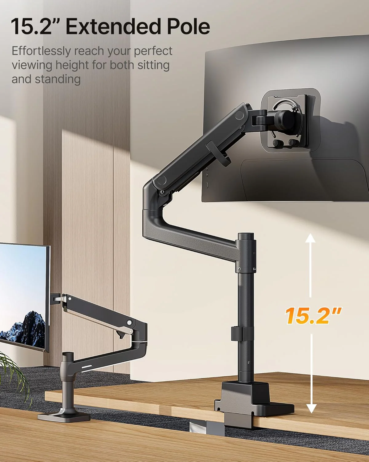 Heavy-Duty Monitor Arm for 17-57" Screens | MA1001PBK - Image 4