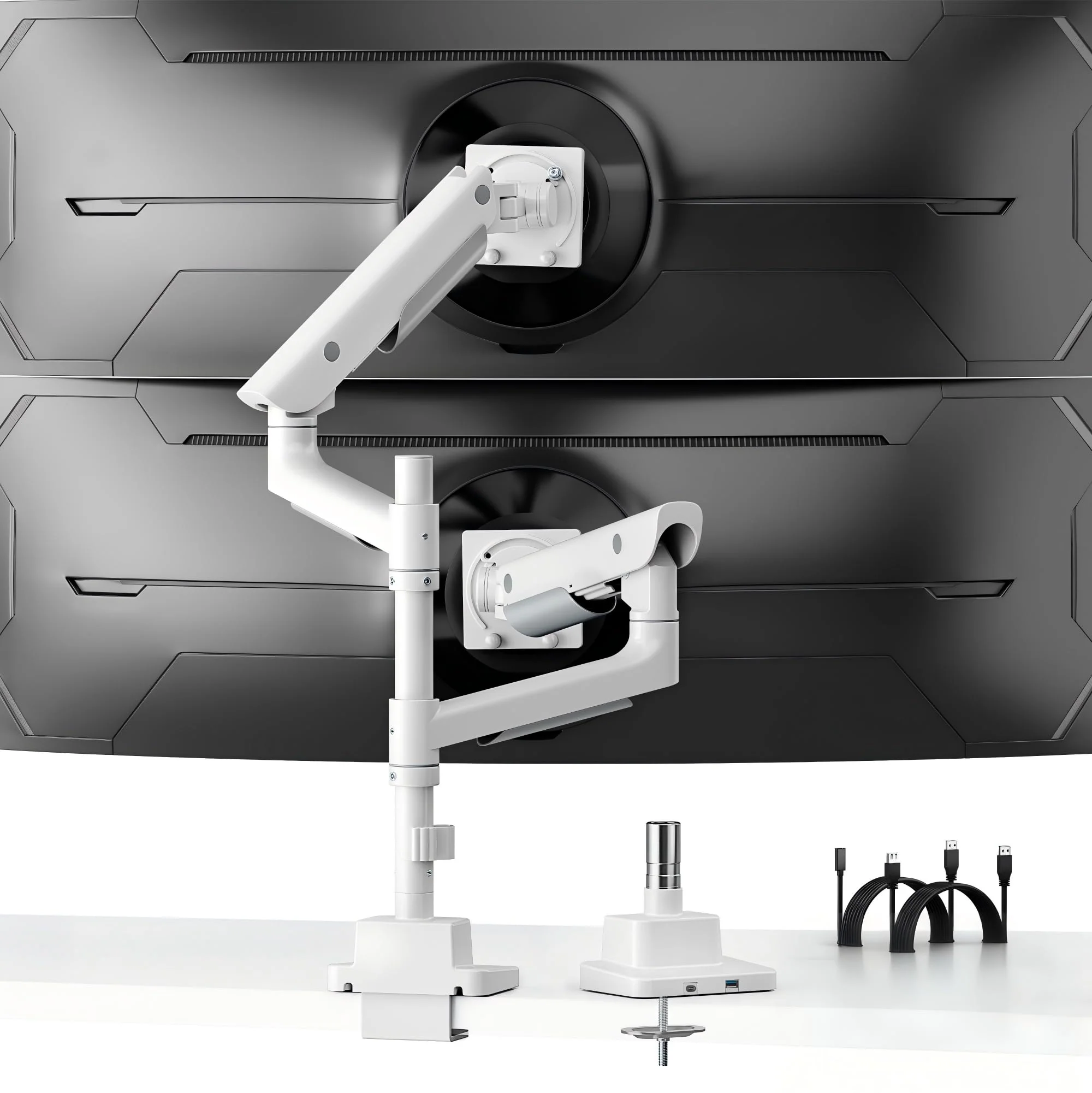 Premium Dual Monitor Arm for 17”–57” Screens | MA1003UCPBK-D - Image 12