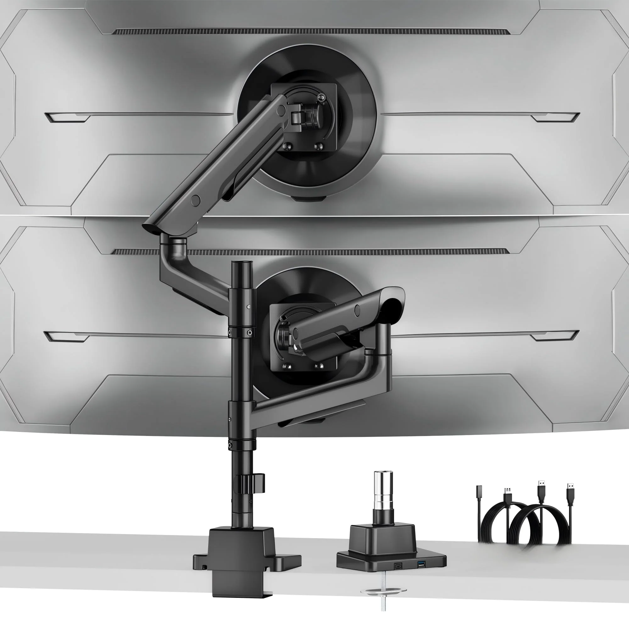 Premium Dual Monitor Arm for 17”–57” Screens | MA1003UCPWH-D - Image 10