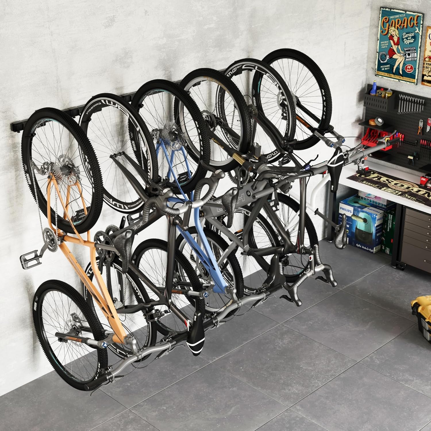 Bike Storage Rack for 6 Bikes | VA1008BK - Image 6