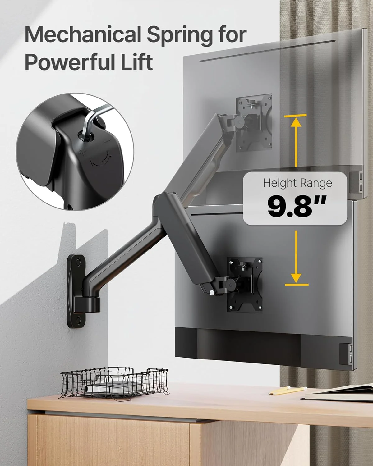 Single Monitor Wall Mount for 17"-32" Screens | MA1002WBK - Image 5