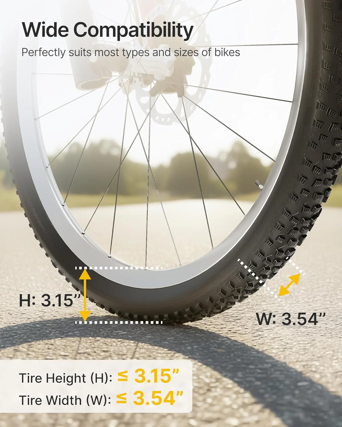 Swivel Bike Wall Mount For Max 3.5" Width Tire | VA1010BK - Image 6