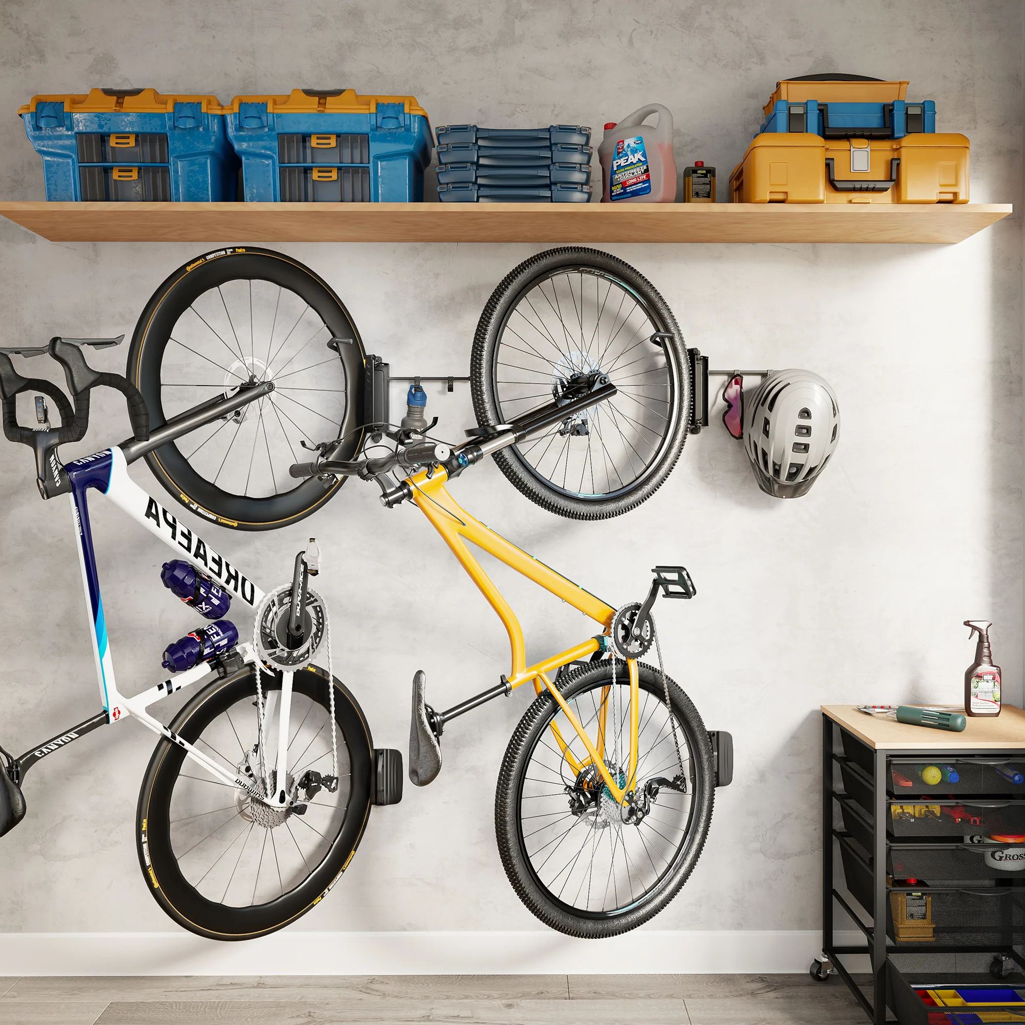 Swivel Bike Wall Mount with Storage Hooks | VA1006GR - Image 7