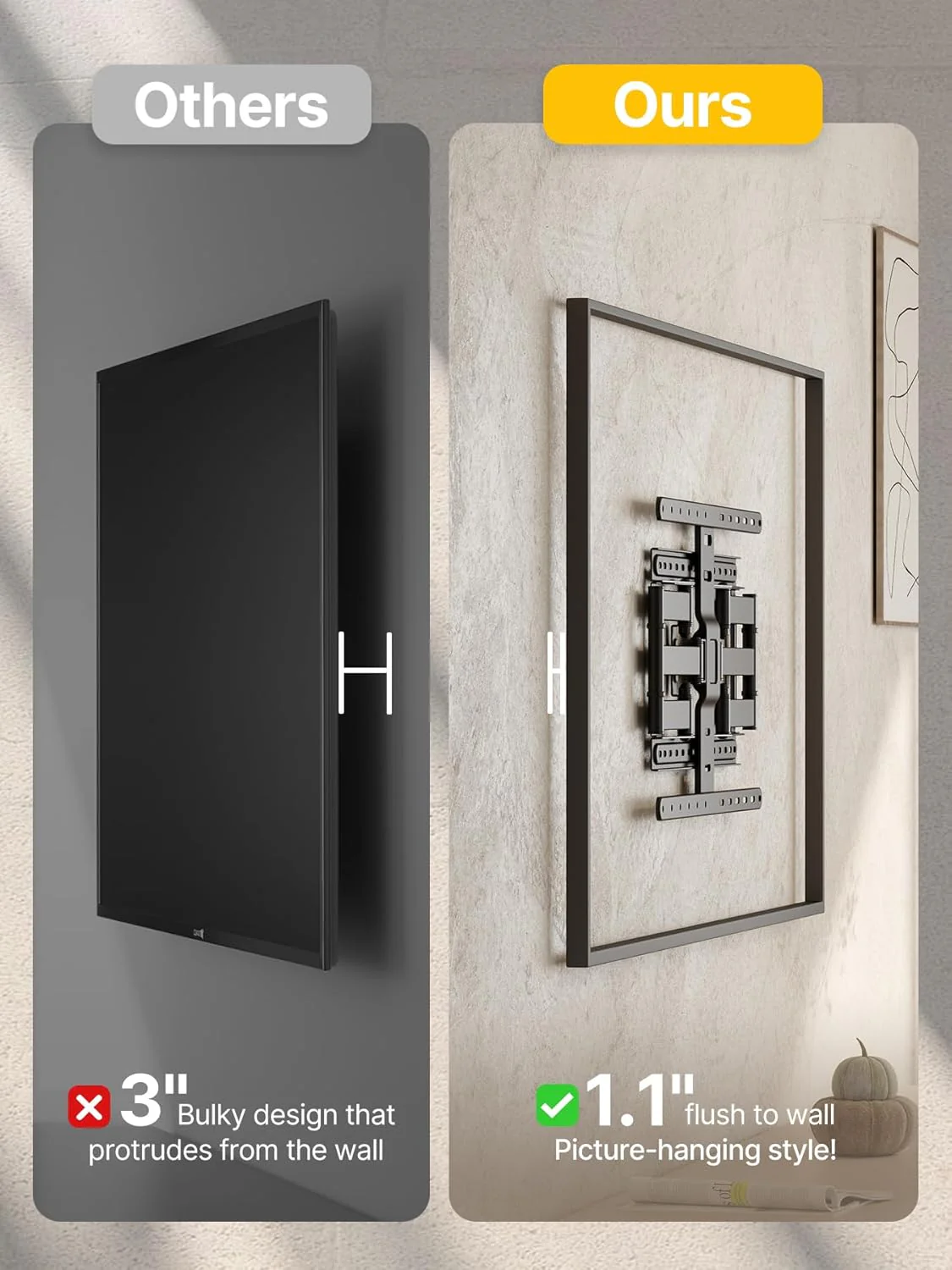Ultra Slim TV Wall Mount for 43”-90“ TVs | HW1243BK - Image 3