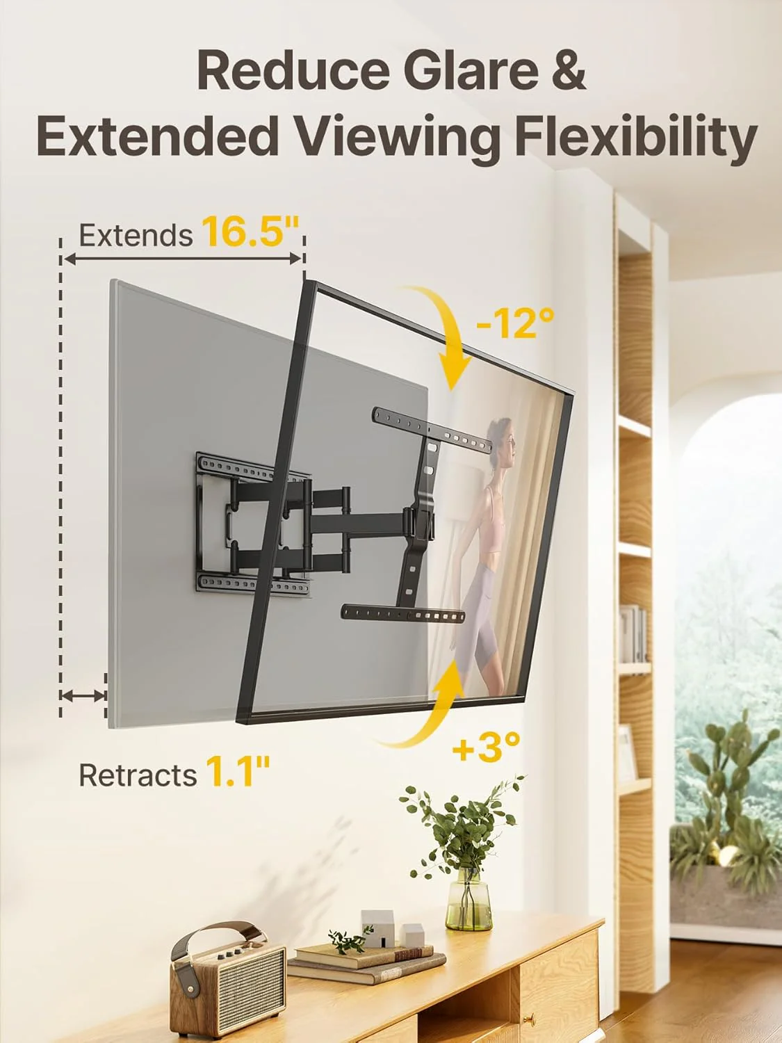 Ultra Slim TV Wall Mount for 43”-90“ TVs | HW1243BK - Image 6