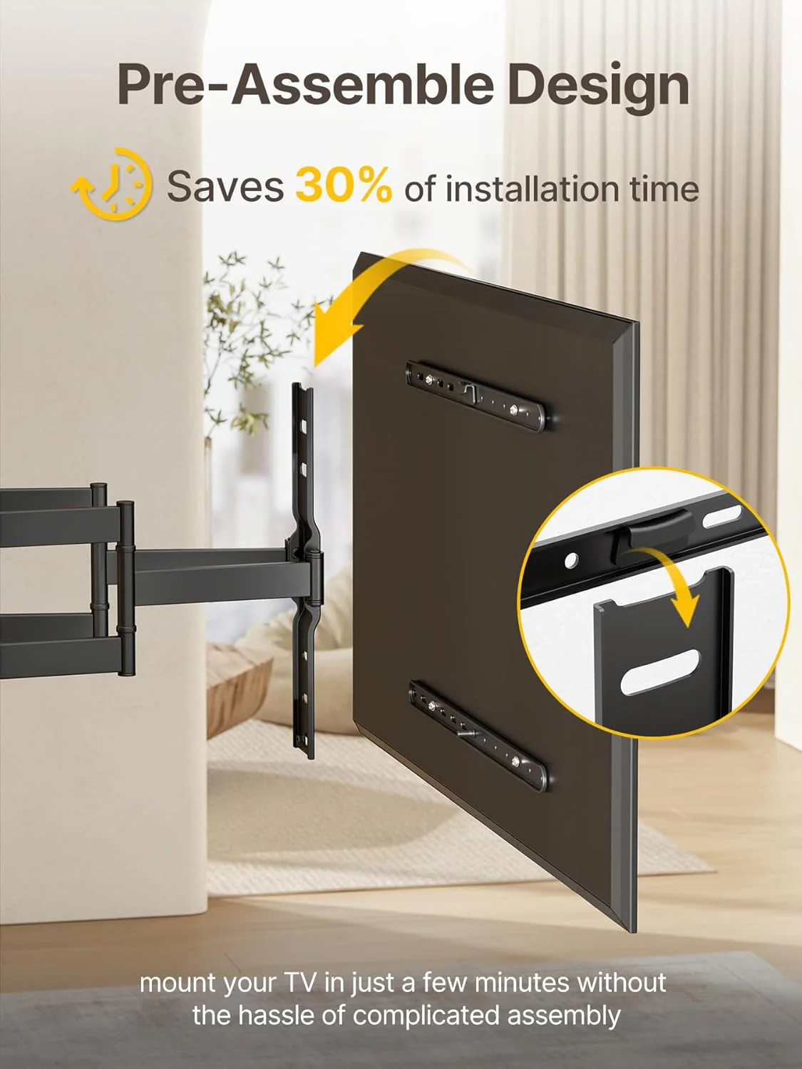 Ultra Slim TV Wall Mount for 43”-90“ TVs | HW1243BK - Image 7