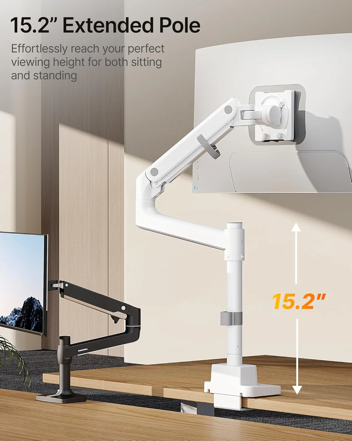Heavy-Duty Monitor Arm for 17"-57" Screens | MA1001PWH - Image 4