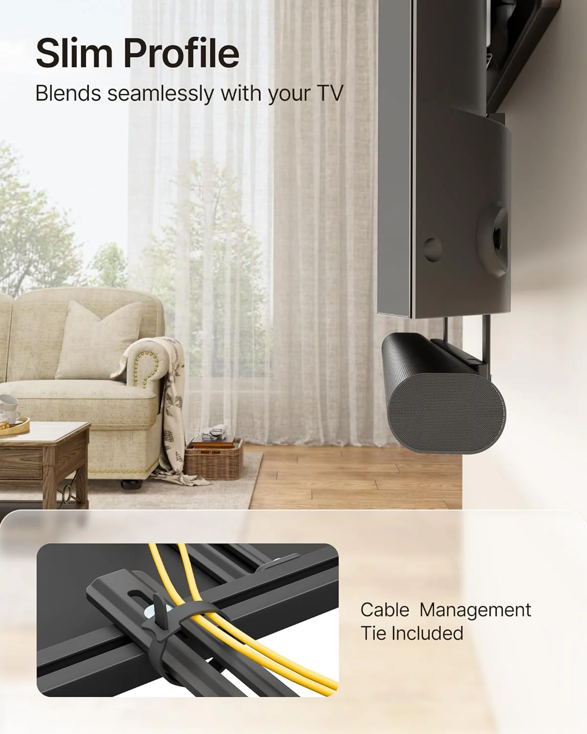 Universal Soundbar Mount | HW1289BK - Image 5